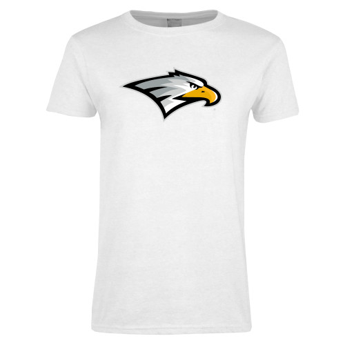  Womens White Short Sleeve Tee - Eagle Head