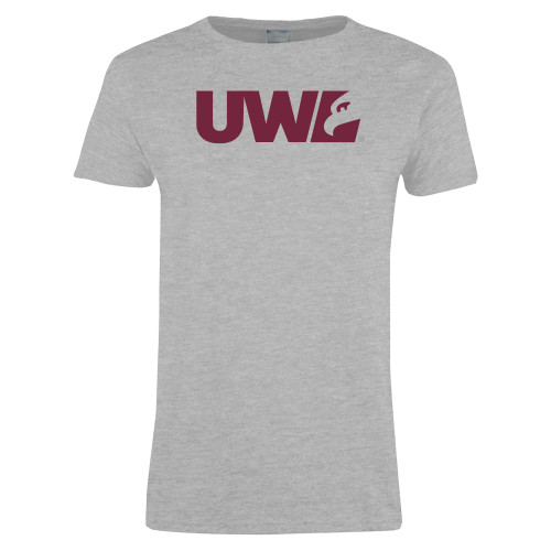  Womens Grey Short Sleeve Tee - UWL Spirit Mark