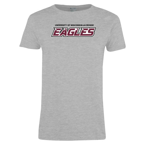  Womens Grey Short Sleeve Tee - UWL Eagles