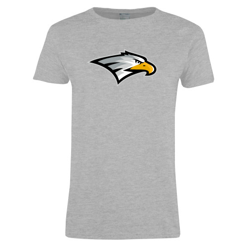 Womens Grey Short Sleeve Tee - Eagle Head