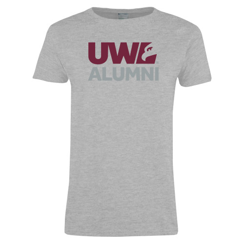  Womens Grey Short Sleeve Tee - UWL Alumni