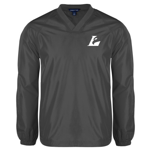  Charcoal V Neck Raglan Windshirt - Eagle L Mark