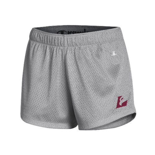  Champion Womens Grey Mesh Short - Eagle L Mark