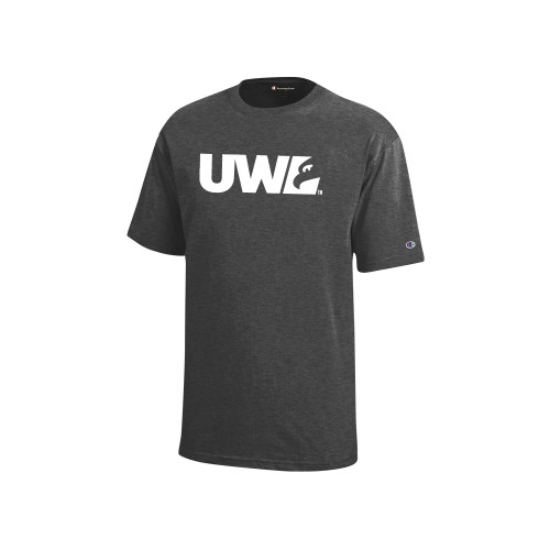  Champion Youth Granite Heather Short Sleeve Tee - UWL Spirit Mark