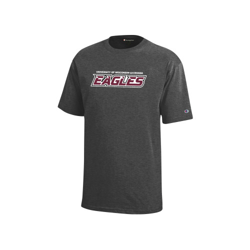  Champion Youth Granite Heather Short Sleeve Tee - UWL Eagles