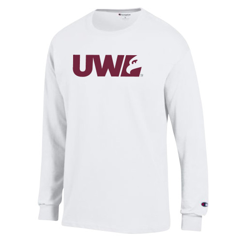 Main Image for  Champion White Long Sleeve T Shirt
