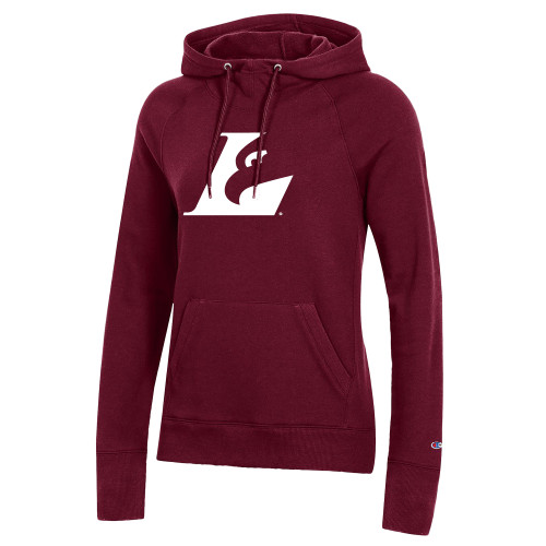  Champion Womens Maroon Pull Over Hood - Eagle L Mark