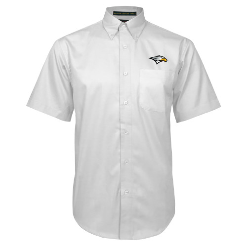  White Twill Button Down Short Sleeve - Eagle Head