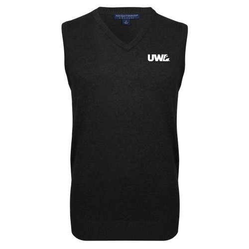  Black VNeck Sweater Vest - UWL Spirit Mark