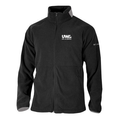  Columbia Black Everest Ridge Fleece Full Zip Jacket - UW La Crosse Spirit Mark