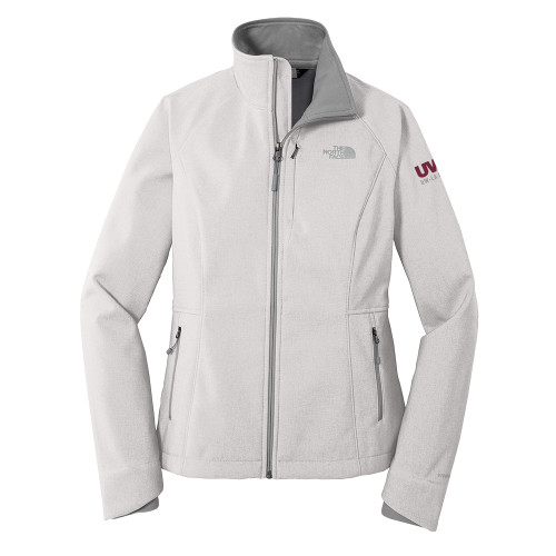  The North Face Womens Light Grey Heather Apex Barrier Softshell Jacket - UW La Crosse Spirit Mark