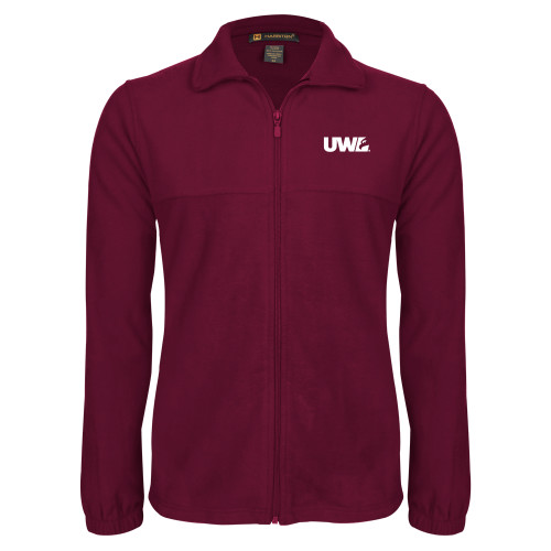  Maroon Fleece Full Zip Jacket - UWL Spirit Mark