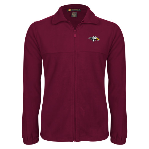  Maroon Fleece Full Zip Jacket - Eagle Head