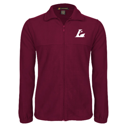 Maroon Fleece Full Zip Jacket - Eagle L EMB