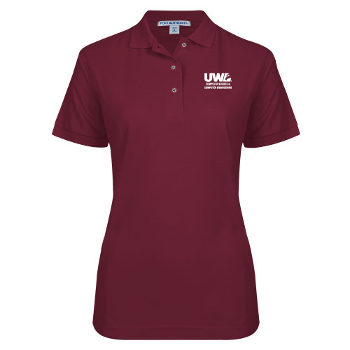  Womens Silk Touch Maroon Pique Polo - Computer Science & Computer Engineering