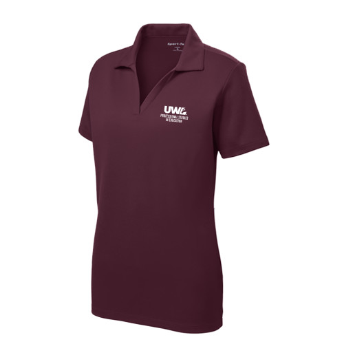  Womens Maroon Dry Mesh Polo - Professional Studies in Education