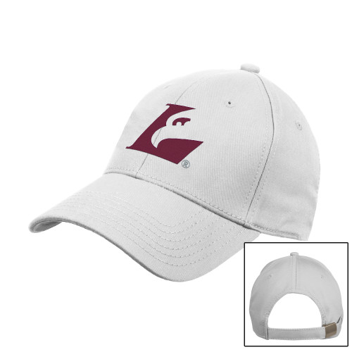 Wisconsin La Crosse White Structured Adjustable Pro Style Hat