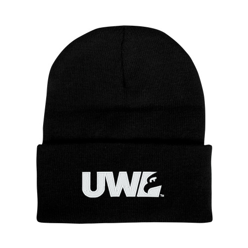  Black Knit Beanie w/Cuff - UWL Spirit Mark