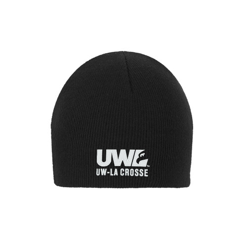  Black Knit Beanie - UW La Crosse Spirit Mark