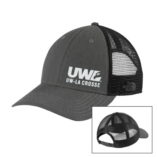  The North Face Grey Heather/Black Ultimate Trucker Hat - UW La Crosse Spirit Mark