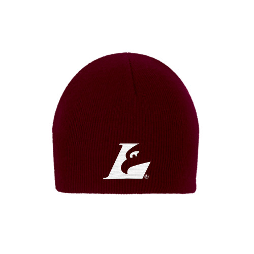  Maroon Knit Beanie - Eagle L EMB