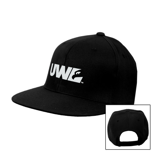  Black Flat Bill Snapback Hat - UWL Spirit Mark