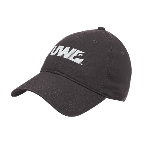  Charcoal Unstructured Adjustable Low Profile Hat - UWL Spirit Mark