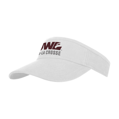  White Visor - UW La Crosse Spirit Mark