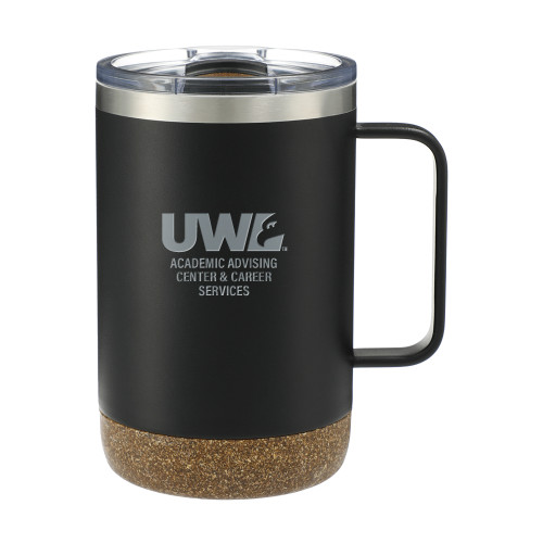  Valhalla Vacuum Insulated Camp Black Mug 14oz - Academic Advising Center and Career Services Engraved