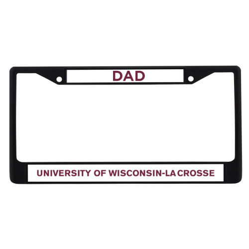  Dad Metal License Plate Frame in Black - UWL Flat Mark