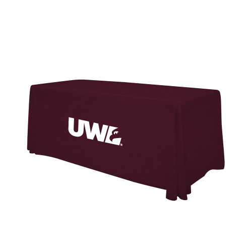  Maroon 6 foot Table Throw - UWL Spirit Mark