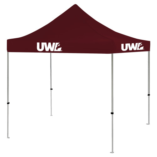  9 ft x 9 ft Maroon Tent - UWL Spirit Mark