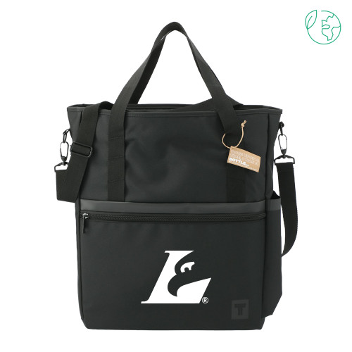  Tranzip Black Recycled Computer Tote - Eagle L EMB