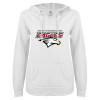 Thumbnail image for  ENZA Womens White V Notch Raw Edge Fleece Hoodie