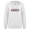Thumbnail image for  ENZA Womens White V Notch Raw Edge Fleece Hoodie