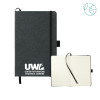 Thumbnail image for  5.5 x 8.5 Black FSC Mix Recycled Leather Bound Journal