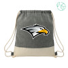 Thumbnail image for  Split Recycled Cotton Natural/Black Drawstring Bag