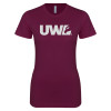 Thumbnail image for  Next Level Womens Maroon Boyfriend Tee