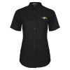 Thumbnail image for  Womens Black Twill Button Up Short Sleeve