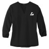 Thumbnail image for  Mercer + Mettle Womens Black 3/4 Sleeve Crepe Blouse