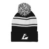Thumbnail image for  Black/White Two Tone Knit Pom Beanie w/Cuff