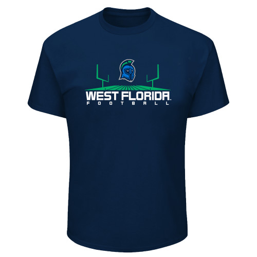  Tall Navy T Shirt - UWF Football Field Design