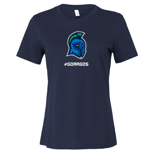  Bella + Canvas Womens Navy Relaxed Cotton T Shirt - West Florida Argonauts