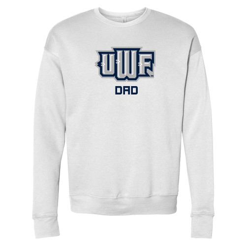  Bella + Canvas White Fleece Crew - UWF Dad