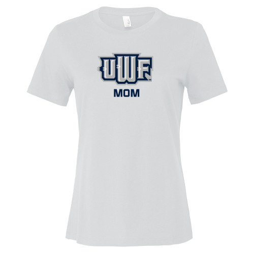  Bella + Canvas Womens White Relaxed Cotton T Shirt - UWF Mom