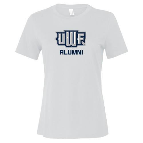  Bella + Canvas Womens White Relaxed Cotton T Shirt - UWF Alumni