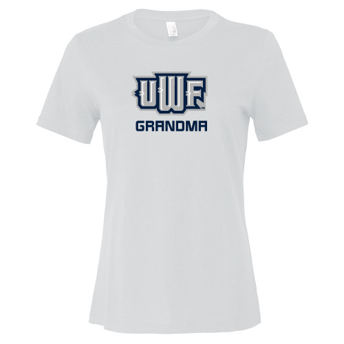  Bella + Canvas Womens White Relaxed Cotton T Shirt - UWF Grandma