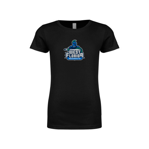  Next Level Girls Black Fashion Fit T Shirt - West Florida Argonauts