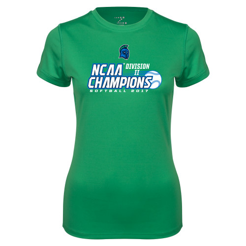  Womens Kelly Green Performance Short Sleeve Tee - West Florida Argonauts