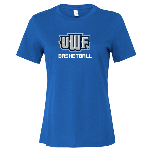  Bella + Canvas Womens Royal Relaxed Cotton T Shirt - UWF Basketball